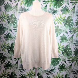 Loft Outlet Cream Crewneck Sweater (Size: XXL)8.7oz